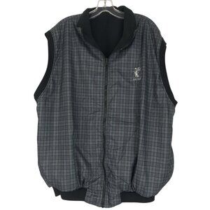 Vintage Roche Vest Mens Size XXL Polartec Reversible Plaid Vail Golf Club